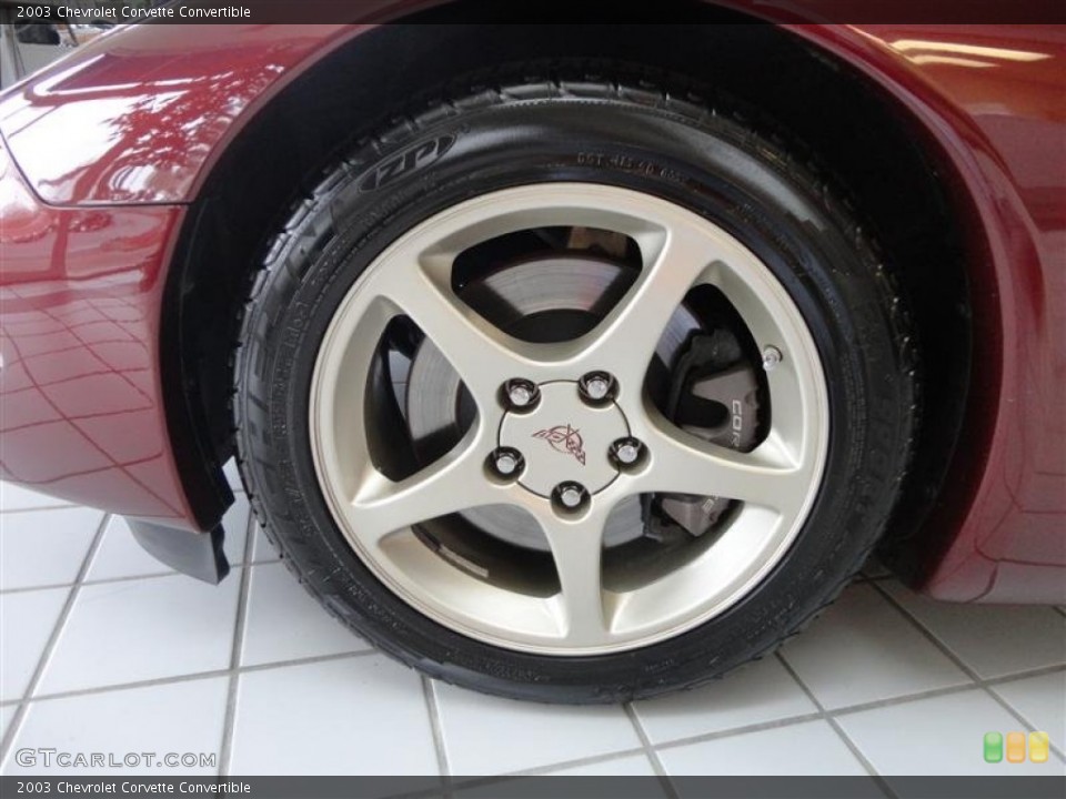 2003 Chevrolet Corvette Convertible Wheel and Tire Photo #77890434