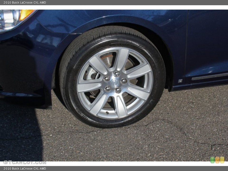 2010 Buick LaCrosse CXL AWD Wheel and Tire Photo #77947003