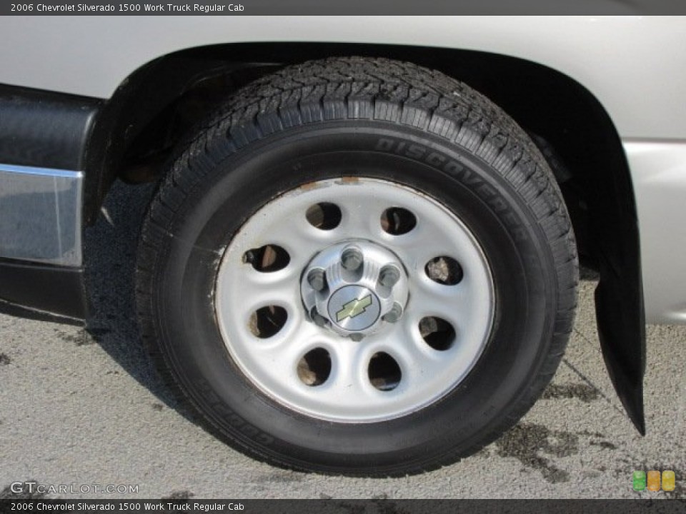 2006 Chevrolet Silverado 1500 Work Truck Regular Cab Wheel and Tire Photo #77948388