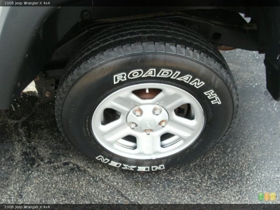 2008 Jeep Wrangler X 4x4 Wheel and Tire Photo #77953126