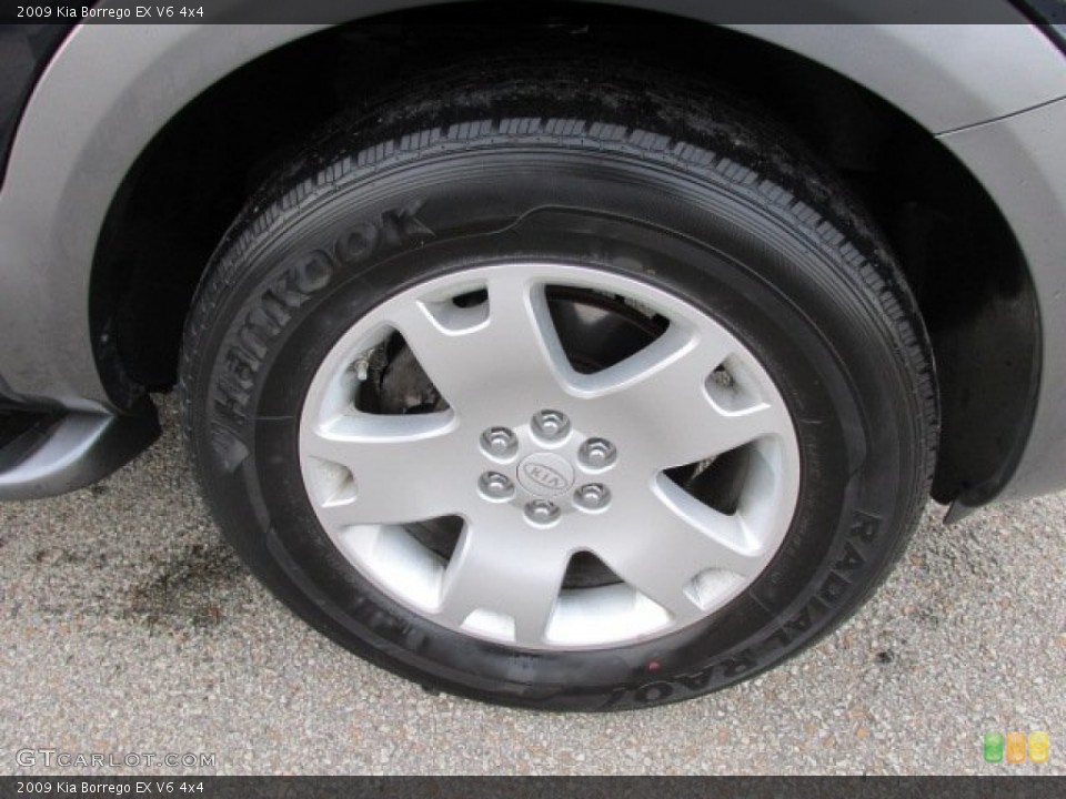 2009 Kia Borrego EX V6 4x4 Wheel and Tire Photo #77990366