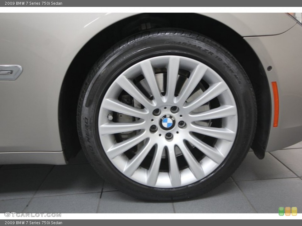 2009 BMW 7 Series 750i Sedan Wheel and Tire Photo #77993846