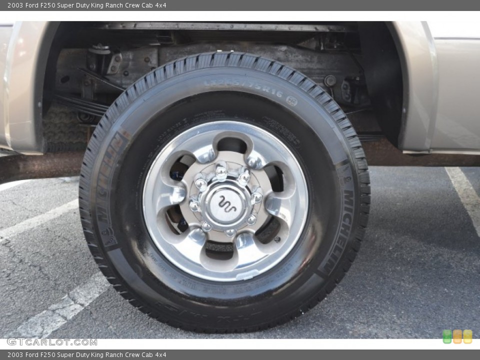 2003 Ford F250 Super Duty King Ranch Crew Cab 4x4 Wheel and Tire Photo #78087197