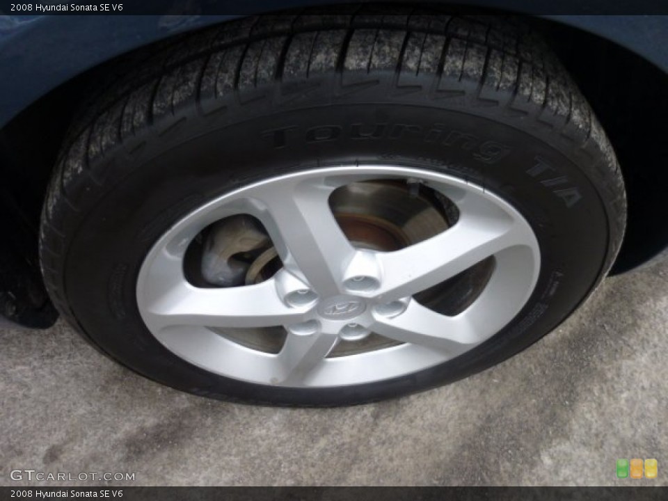 2008 Hyundai Sonata SE V6 Wheel and Tire Photo #78103866