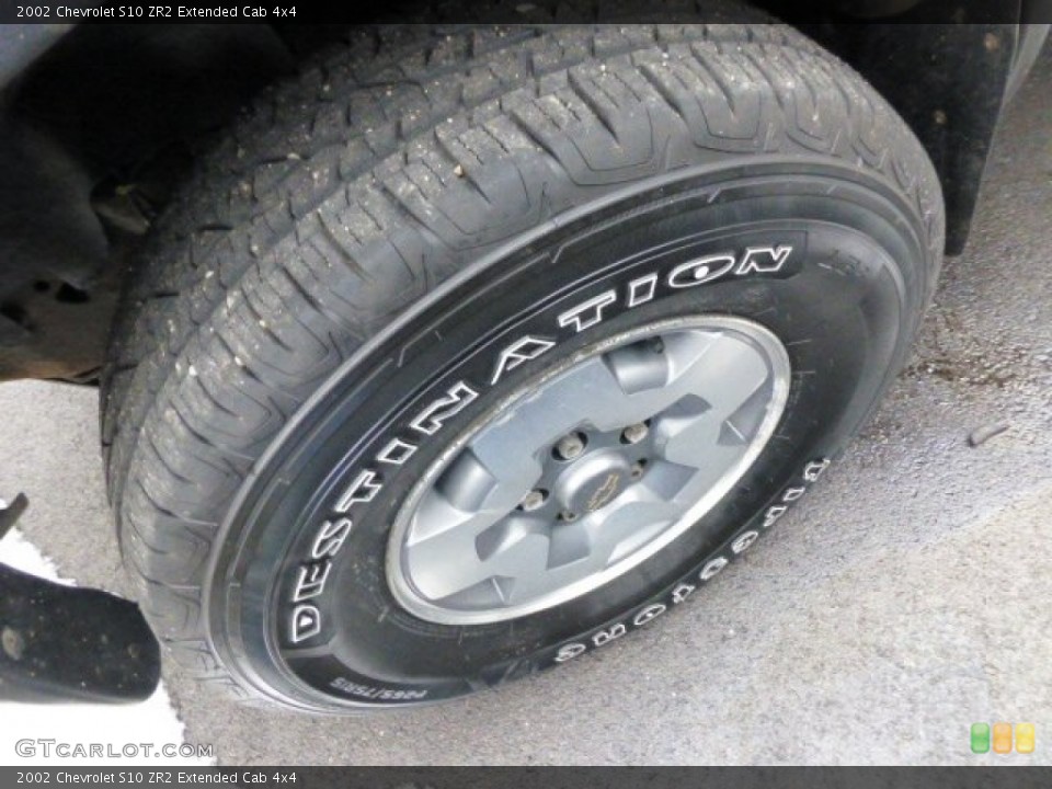 2002 Chevrolet S10 ZR2 Extended Cab 4x4 Wheel and Tire Photo #78114961