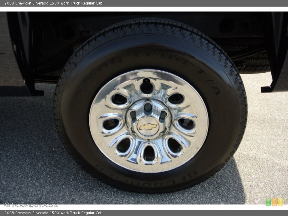 2008 Chevrolet Silverado 1500 Work Truck Regular Cab Wheel and Tire Photo #78121244