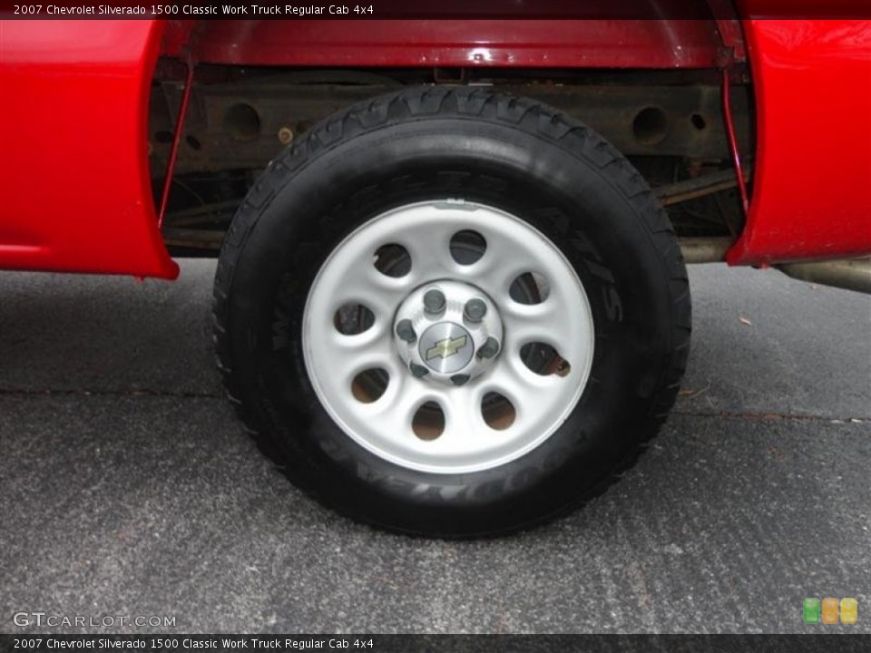 2007 Chevrolet Silverado 1500 Classic Work Truck Regular Cab 4x4 Wheel and Tire Photo #78127584