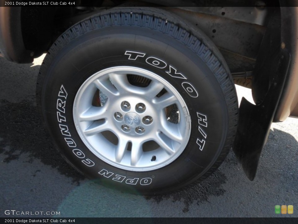 2001 Dodge Dakota SLT Club Cab 4x4 Wheel and Tire Photo #78144639