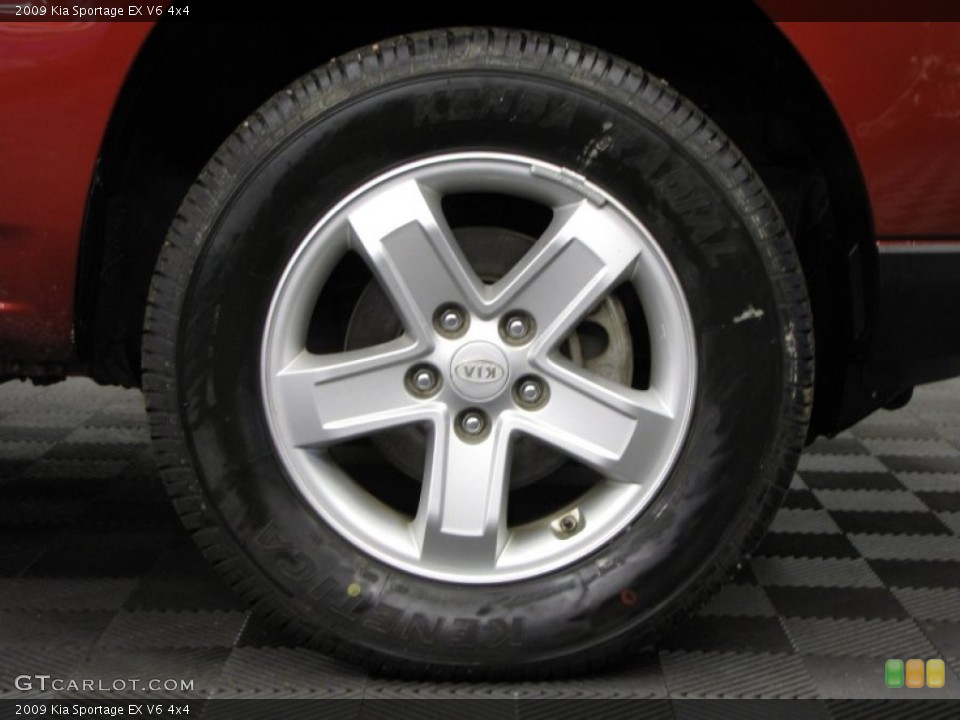 2009 Kia Sportage EX V6 4x4 Wheel and Tire Photo #78169893