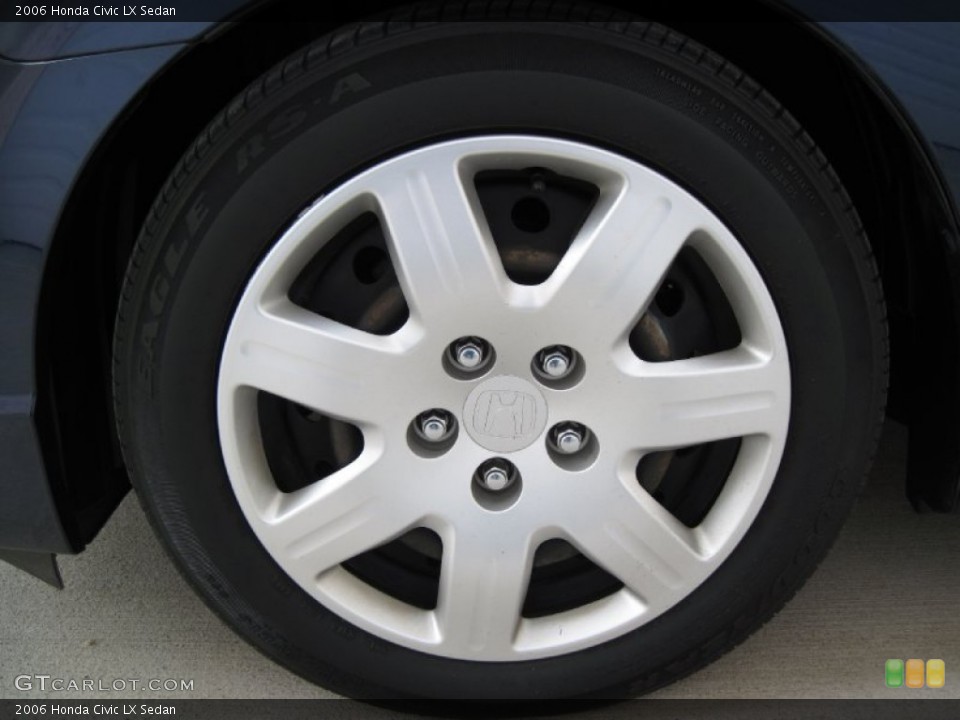 2006 Honda Civic LX Sedan Wheel and Tire Photo #78193290