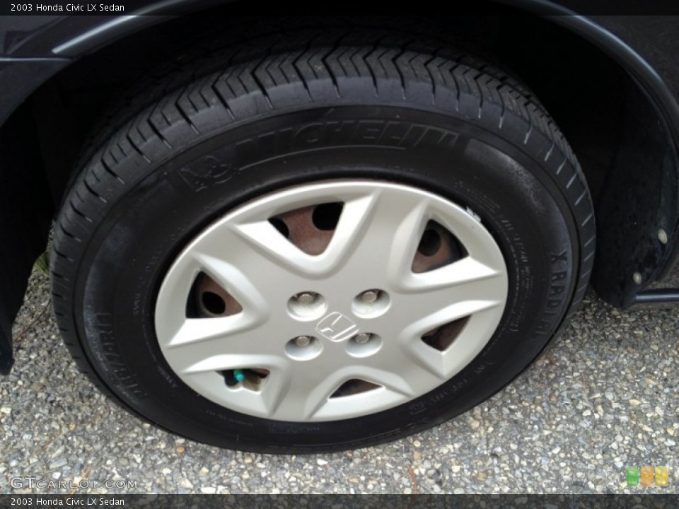 2003 Honda Civic LX Sedan Wheel and Tire Photo #78215377