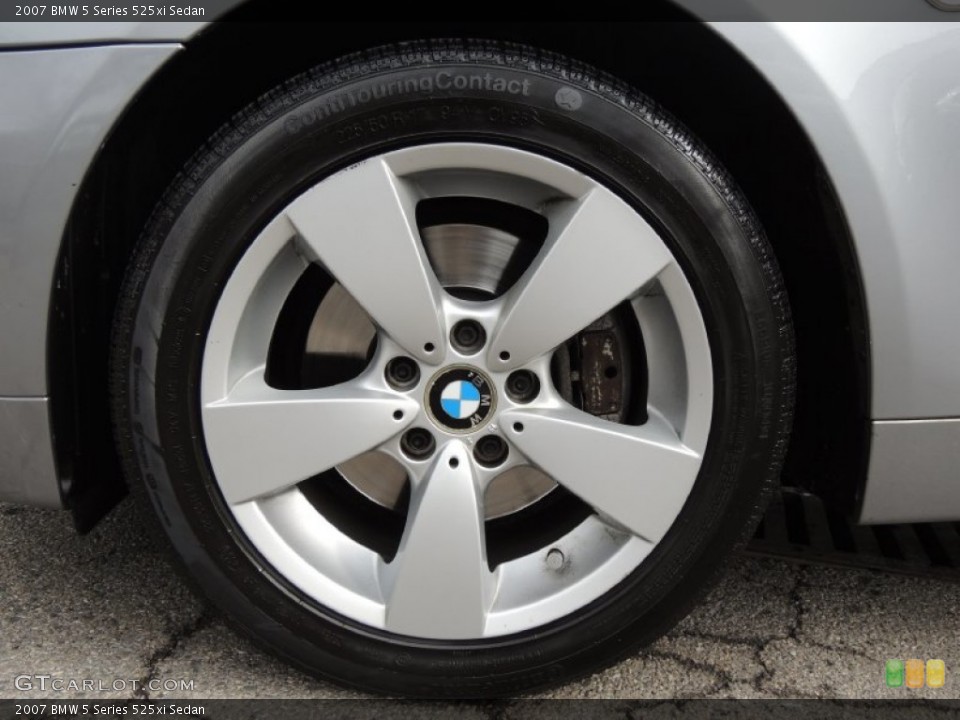 2007 BMW 5 Series 525xi Sedan Wheel and Tire Photo #78223380