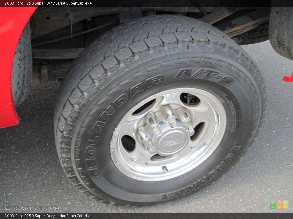 2003 Ford F250 Super Duty Lariat SuperCab 4x4 Wheel and Tire Photo #78253287