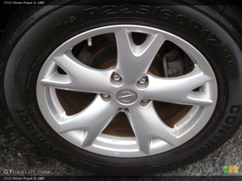 2010 Nissan Rogue SL AWD Wheel and Tire Photo #78278212