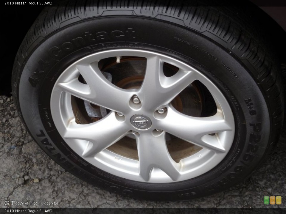 2010 Nissan Rogue SL AWD Wheel and Tire Photo #78278230