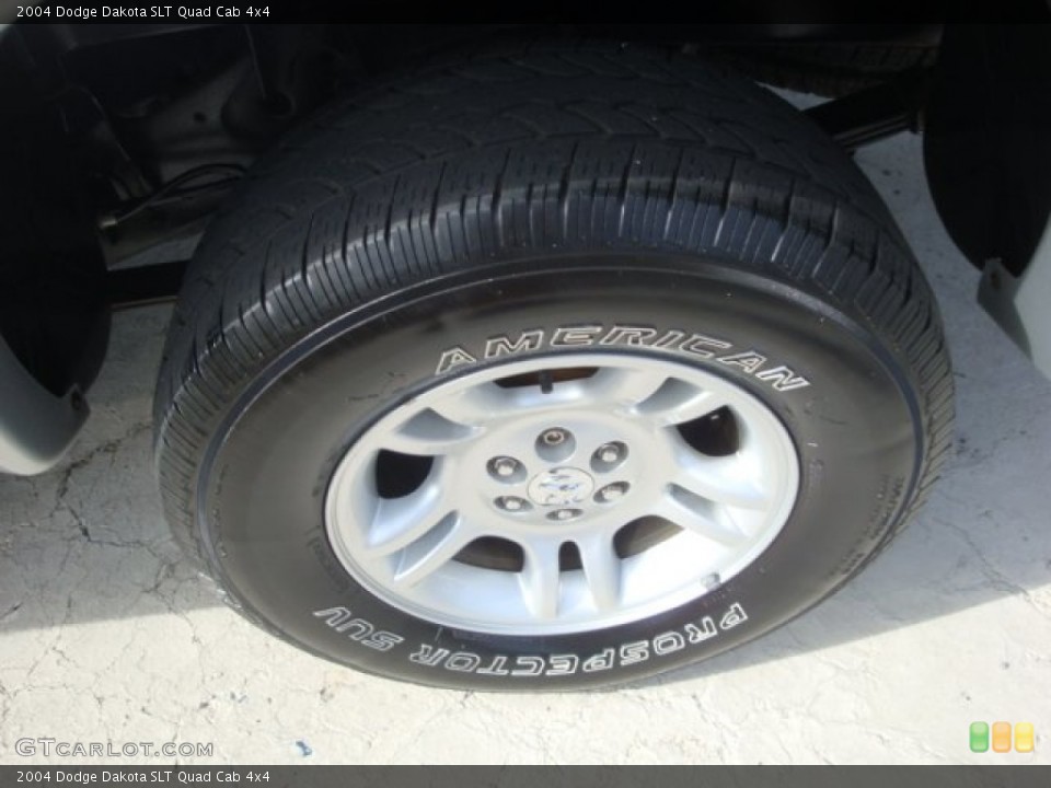 2004 Dodge Dakota SLT Quad Cab 4x4 Wheel and Tire Photo #78421538