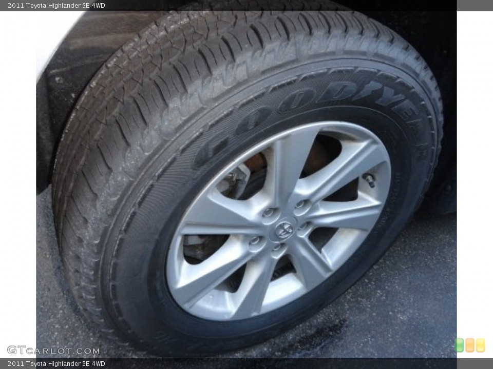 2011 Toyota Highlander SE 4WD Wheel and Tire Photo #78469342