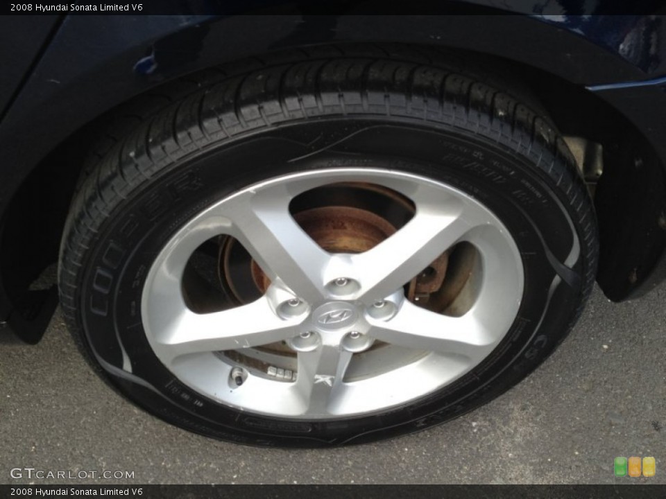 2008 Hyundai Sonata Limited V6 Wheel and Tire Photo #78484066