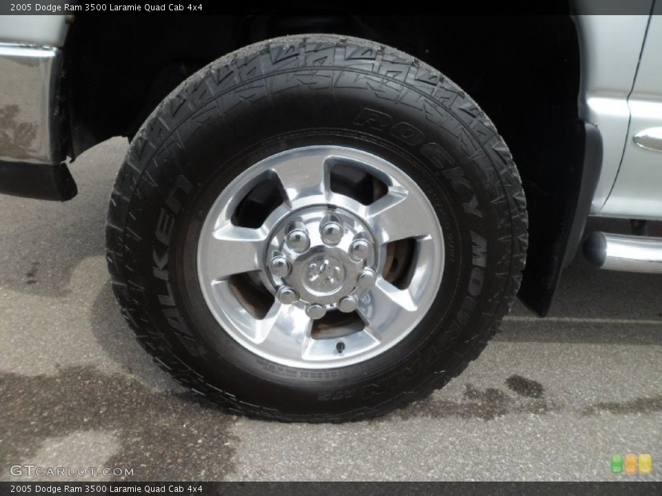 2005 Dodge Ram 3500 Laramie Quad Cab 4x4 Wheel and Tire Photo #78502079