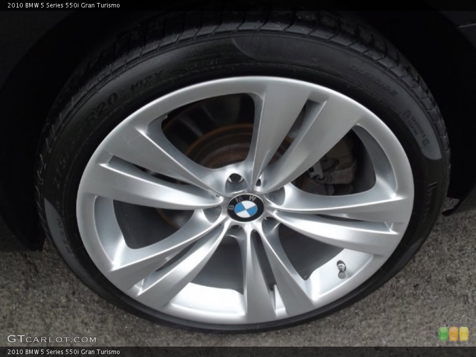 2010 BMW 5 Series 550i Gran Turismo Wheel and Tire Photo #78505960