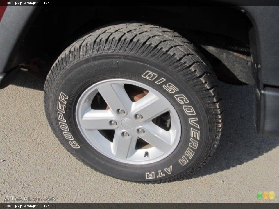 2007 Jeep Wrangler X 4x4 Wheel and Tire Photo #78510608