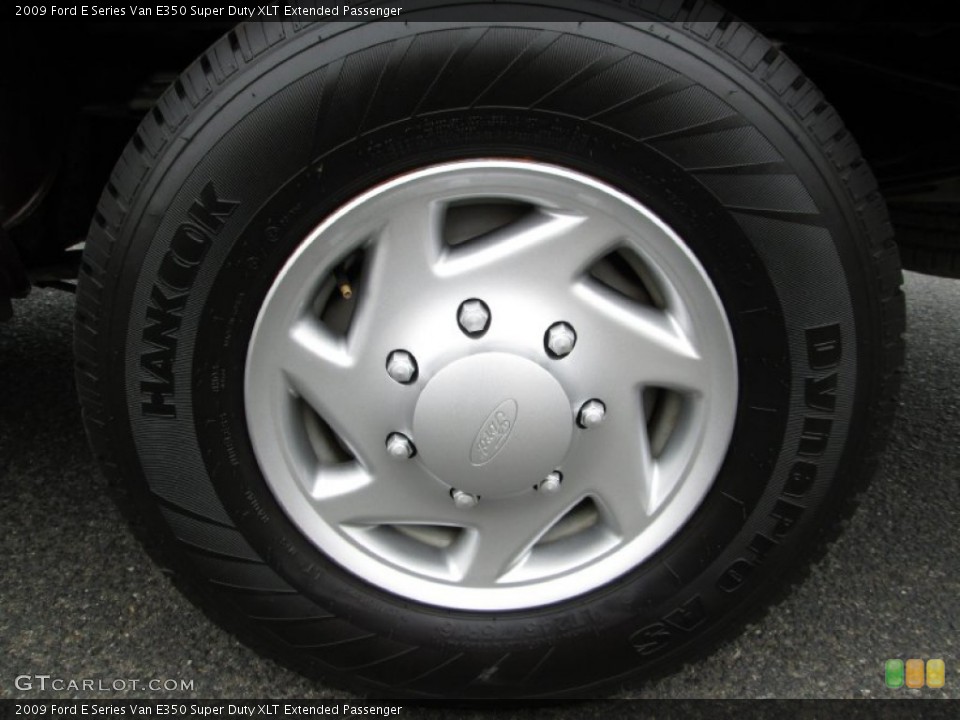 2009 Ford E Series Van E350 Super Duty XLT Extended Passenger Wheel and Tire Photo #78535299
