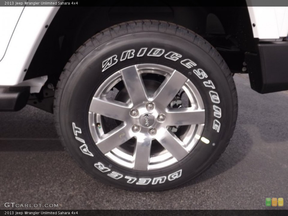2013 Jeep Wrangler Unlimited Sahara 4x4 Wheel and Tire Photo #78589829