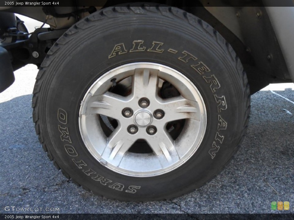 2005 Jeep Wrangler Sport 4x4 Wheel and Tire Photo #78650312