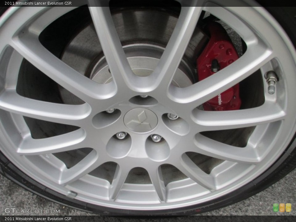 2011 Mitsubishi Lancer Evolution GSR Wheel and Tire Photo #78667112
