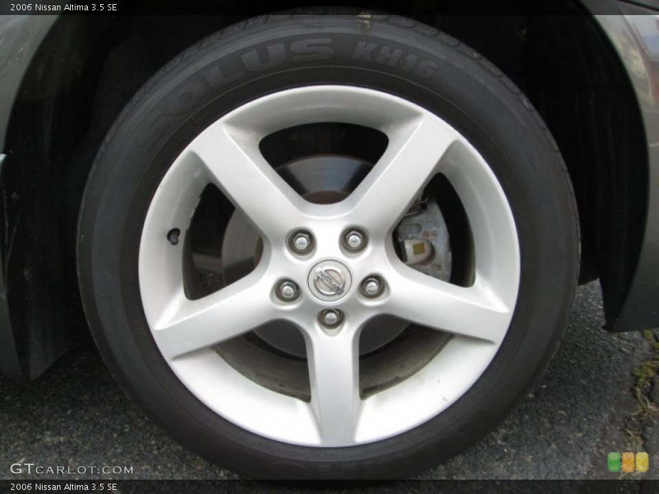 2006 Nissan Altima 3.5 SE Wheel and Tire Photo #78780212