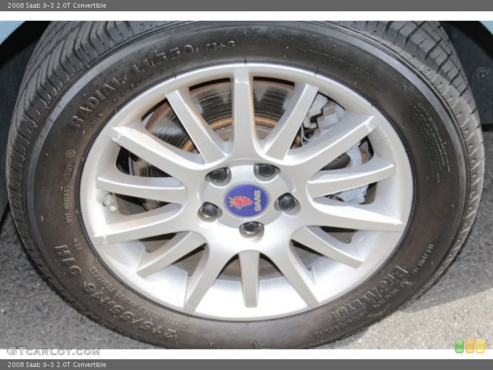 2008 Saab 9-3 2.0T Convertible Wheel and Tire Photo #78827729