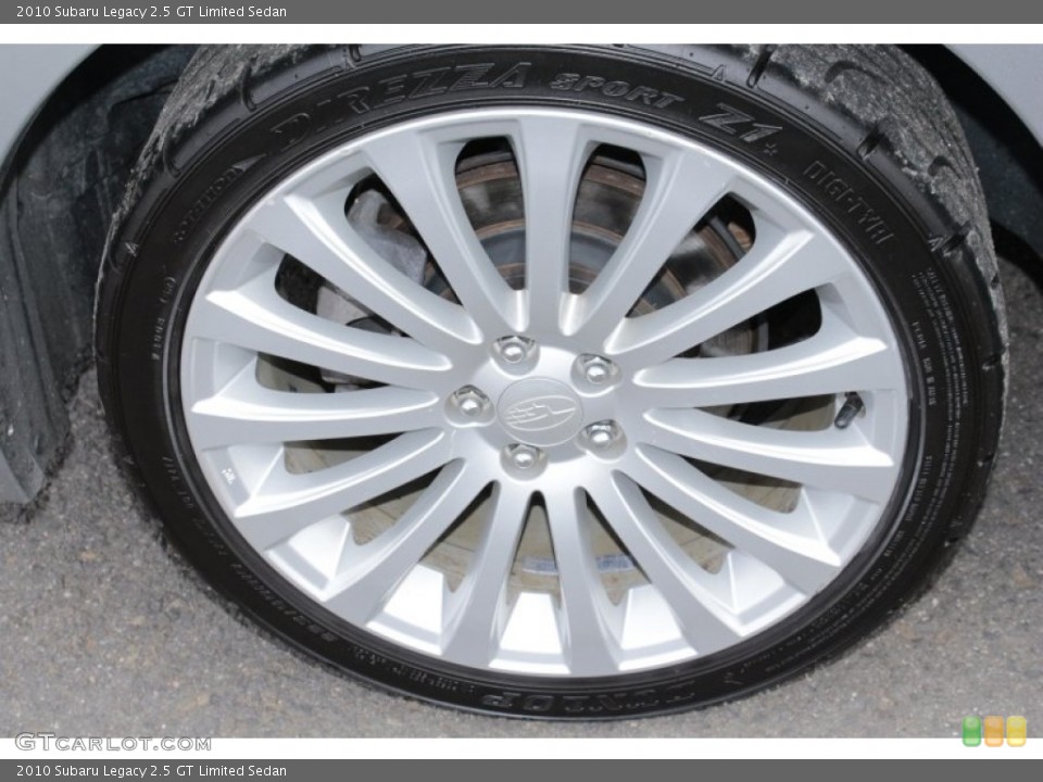 2010 Subaru Legacy 2.5 GT Limited Sedan Wheel and Tire Photo #78871700