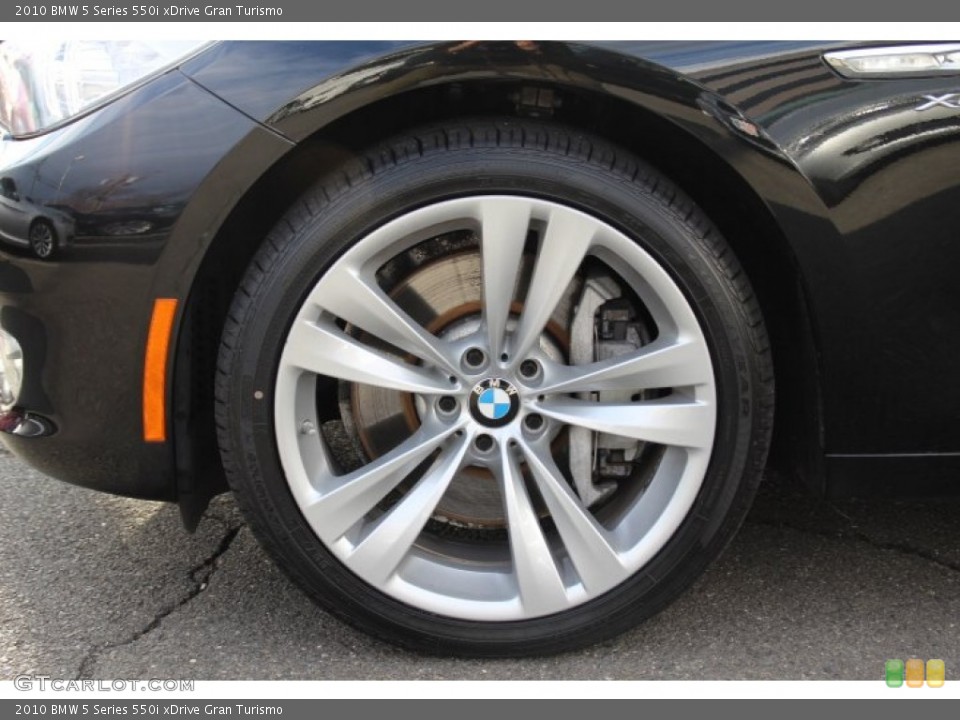 2010 BMW 5 Series 550i xDrive Gran Turismo Wheel and Tire Photo #78894730