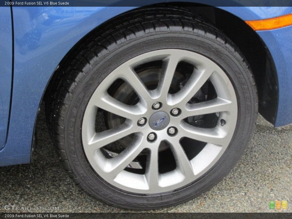 2009 Ford Fusion SEL V6 Blue Suede Wheel and Tire Photo #78932103