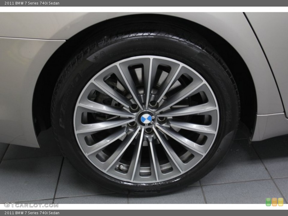 2011 BMW 7 Series 740i Sedan Wheel and Tire Photo #79146012
