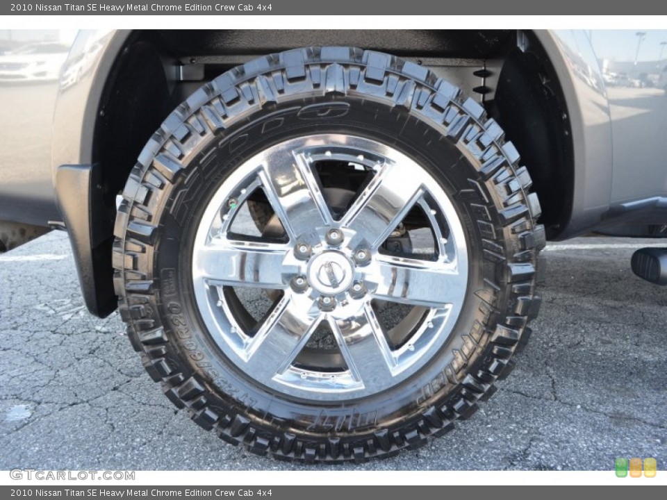 2010 Nissan Titan SE Heavy Metal Chrome Edition Crew Cab 4x4 Wheel and Tire Photo #79174919