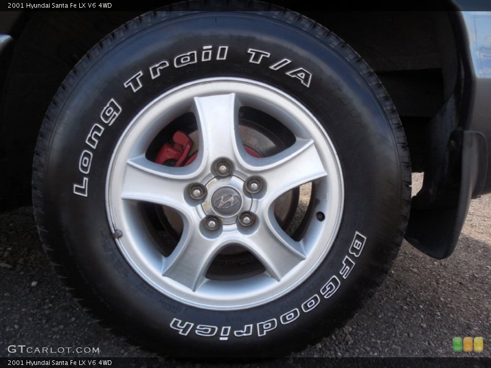 2001 Hyundai Santa Fe LX V6 4WD Wheel and Tire Photo #79240648