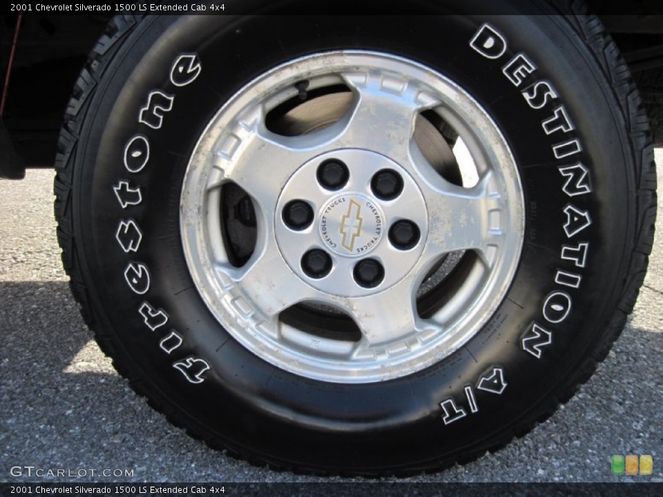 2001 Chevrolet Silverado 1500 LS Extended Cab 4x4 Wheel and Tire Photo #79390720