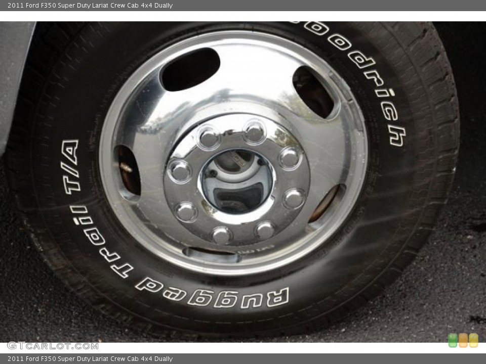 2011 Ford F350 Super Duty Lariat Crew Cab 4x4 Dually Wheel and Tire Photo #79432017