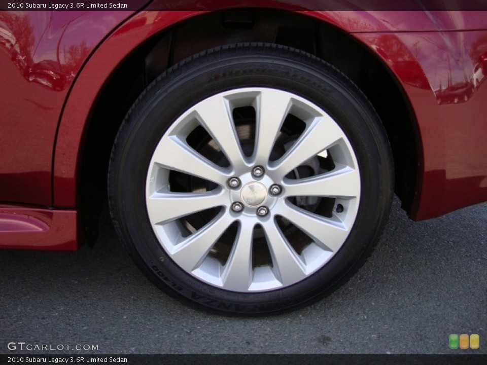2010 Subaru Legacy 3.6R Limited Sedan Wheel and Tire Photo #79631597