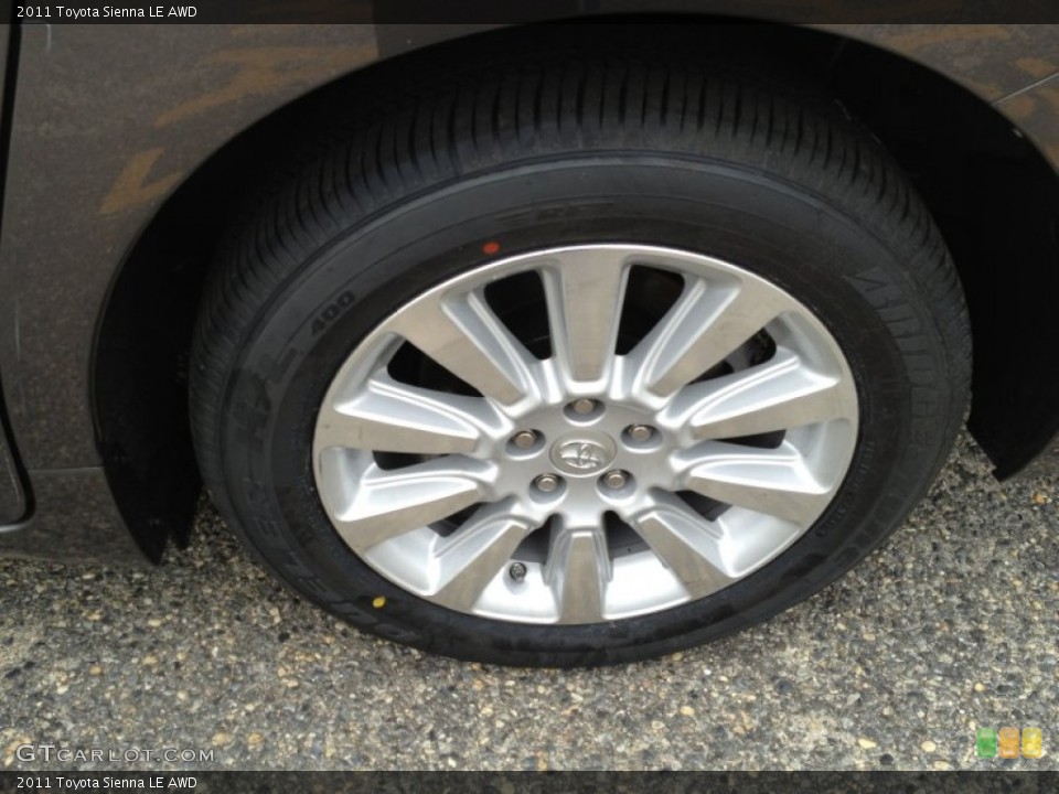 2011 Toyota Sienna LE AWD Wheel and Tire Photo #79666457