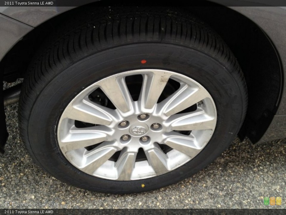 2011 Toyota Sienna LE AWD Wheel and Tire Photo #79666676