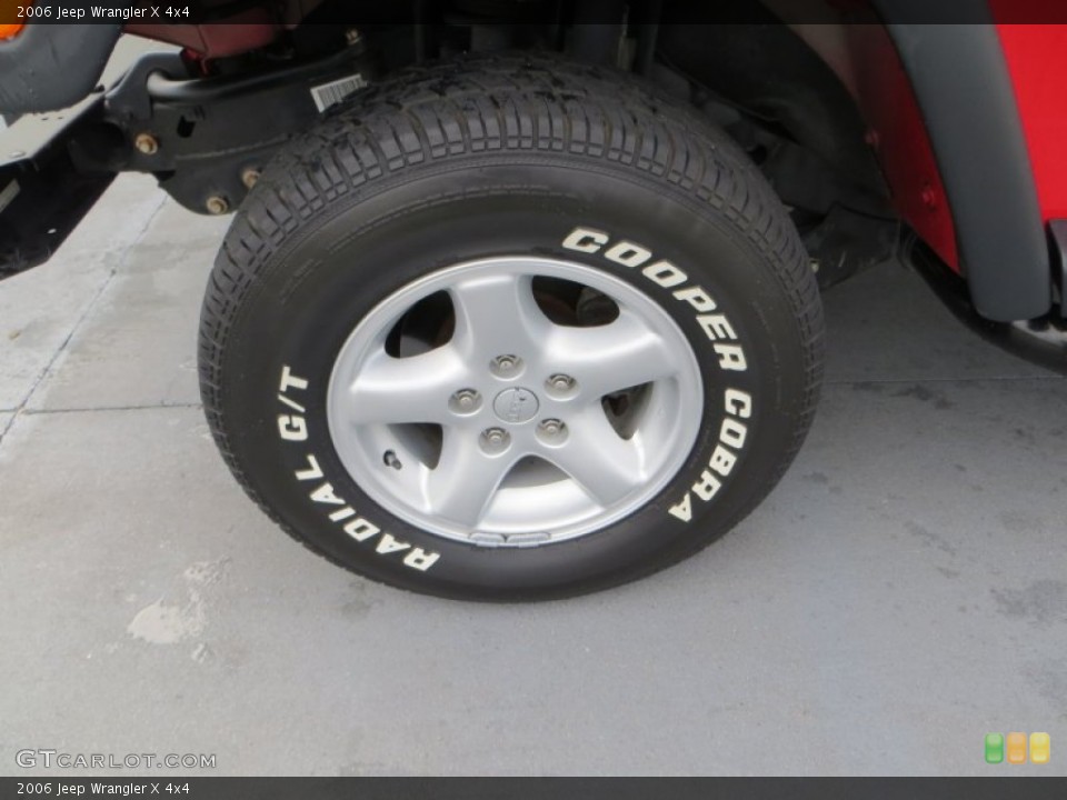 2006 Jeep Wrangler X 4x4 Wheel and Tire Photo #79800483