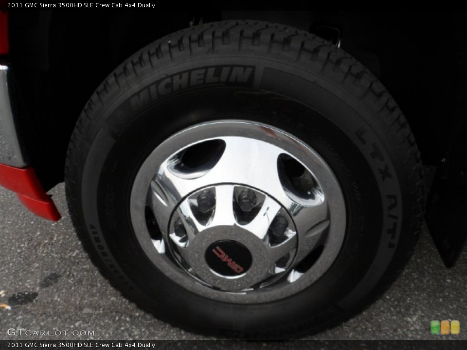 2011 GMC Sierra 3500HD SLE Crew Cab 4x4 Dually Wheel and Tire Photo #79809896