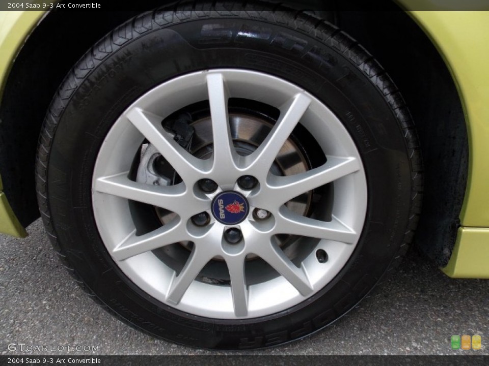 2004 Saab 9-3 Arc Convertible Wheel and Tire Photo #79944809