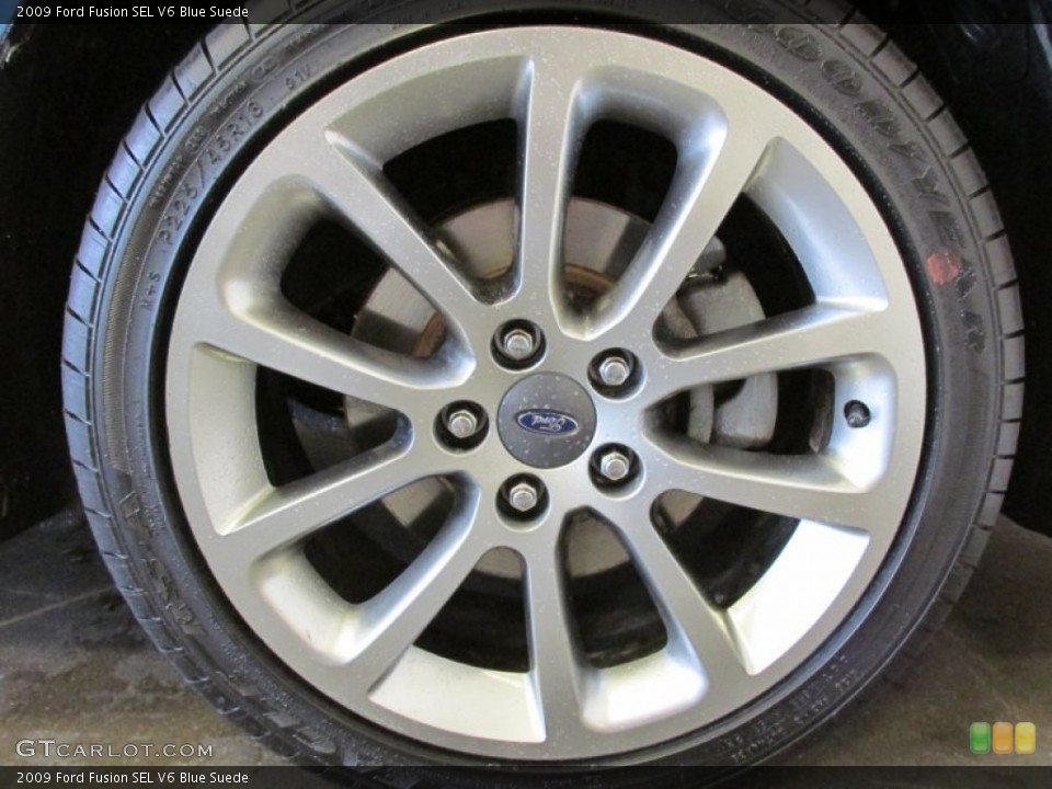 2009 Ford Fusion SEL V6 Blue Suede Wheel and Tire Photo #79961282