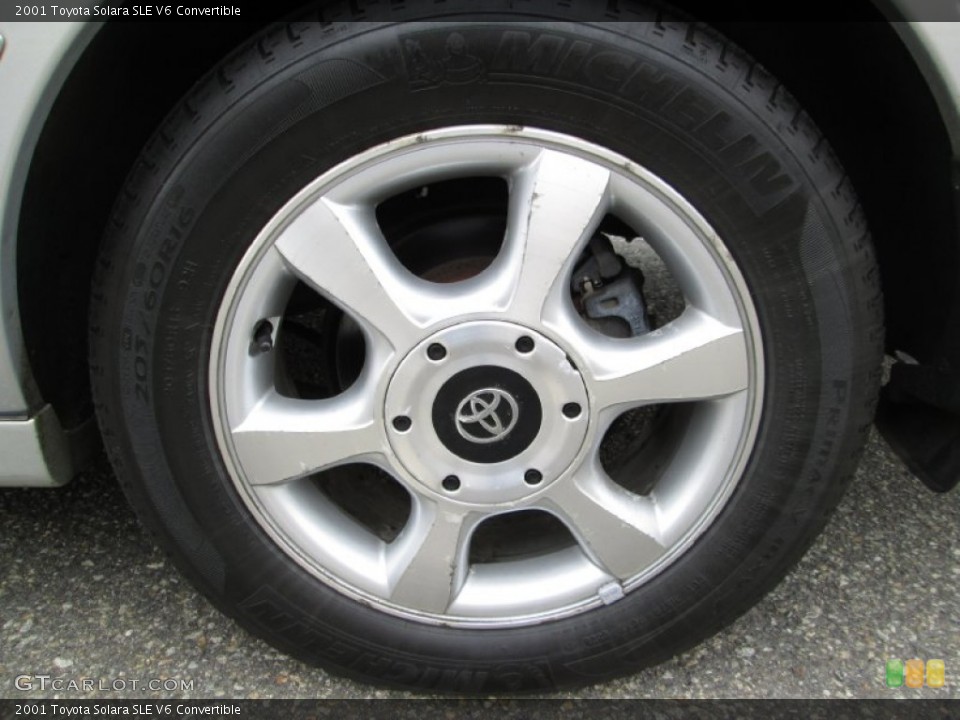 2001 Toyota Solara SLE V6 Convertible Wheel and Tire Photo #79966818