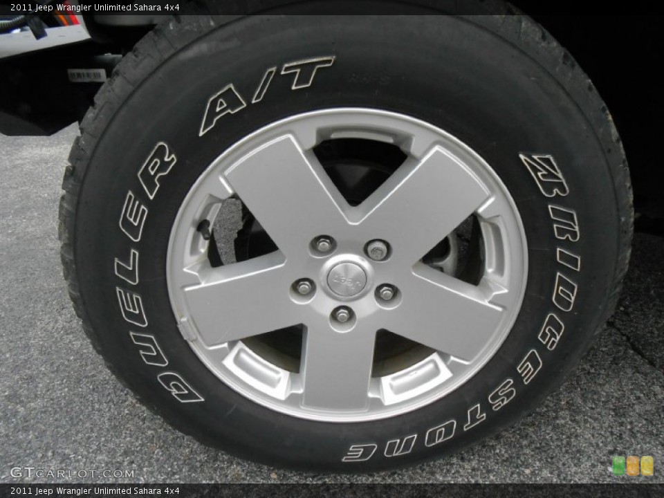 2011 Jeep Wrangler Unlimited Sahara 4x4 Wheel and Tire Photo #79977002