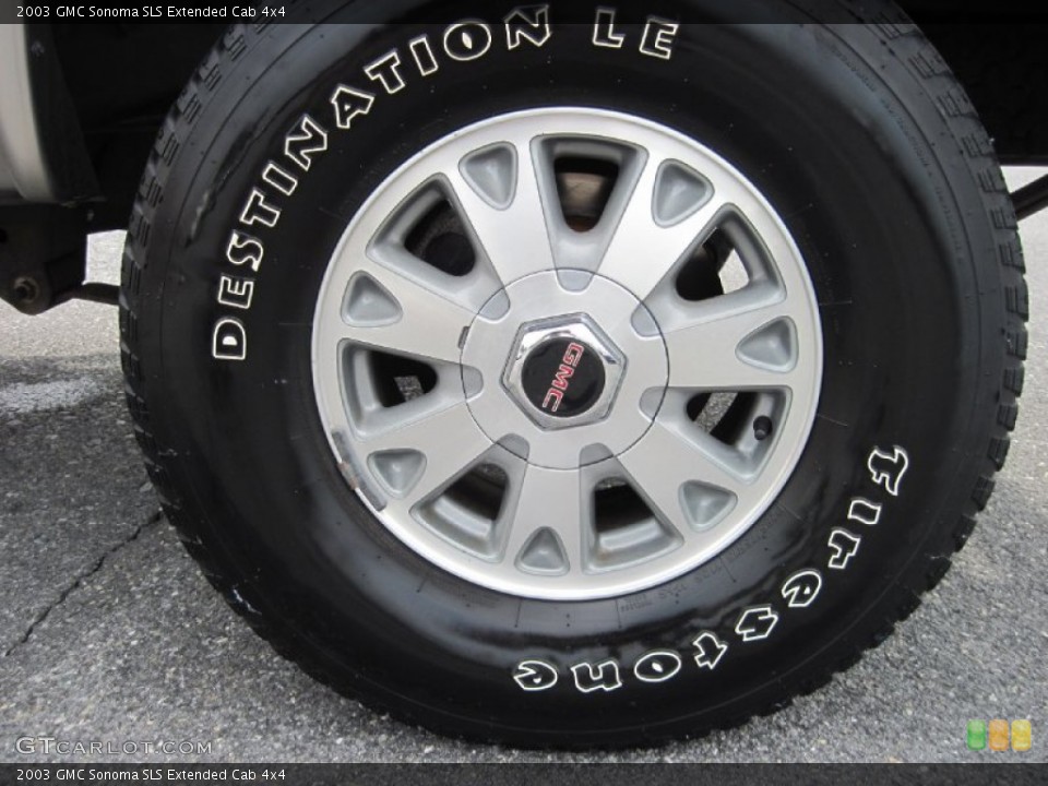 2003 GMC Sonoma SLS Extended Cab 4x4 Wheel and Tire Photo #79985049
