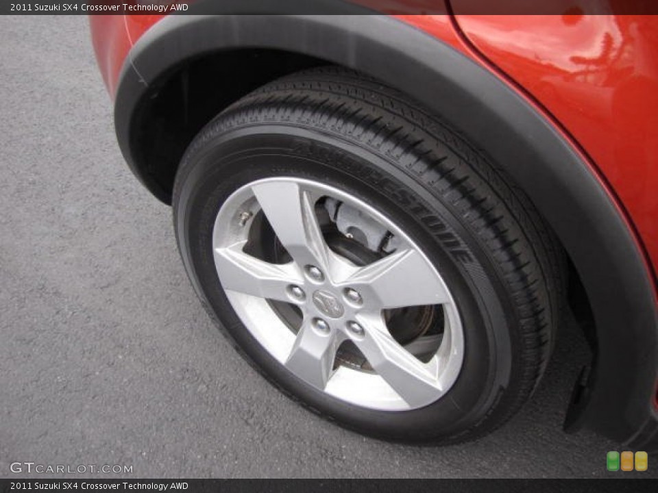 2011 Suzuki SX4 Crossover Technology AWD Wheel and Tire Photo #80044203